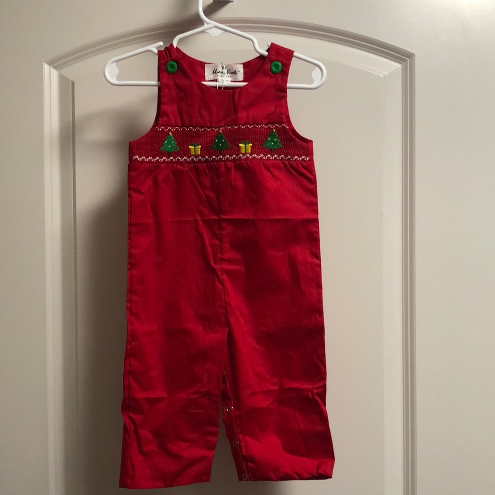 NWT boys smocked Christmas Jonjon